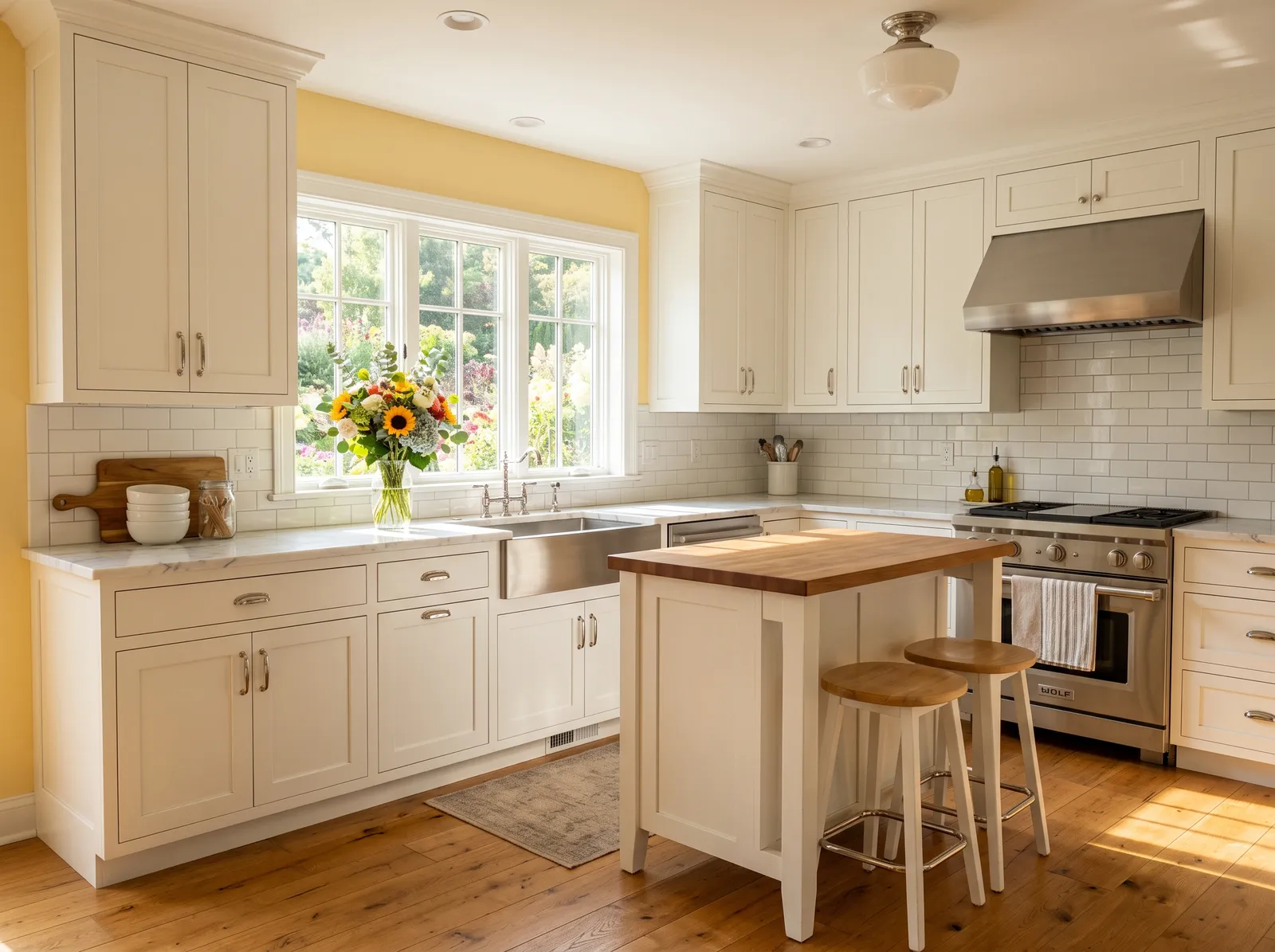 Wall Color painted in Hawthorne Yellow — Sunny Gentle Yellow