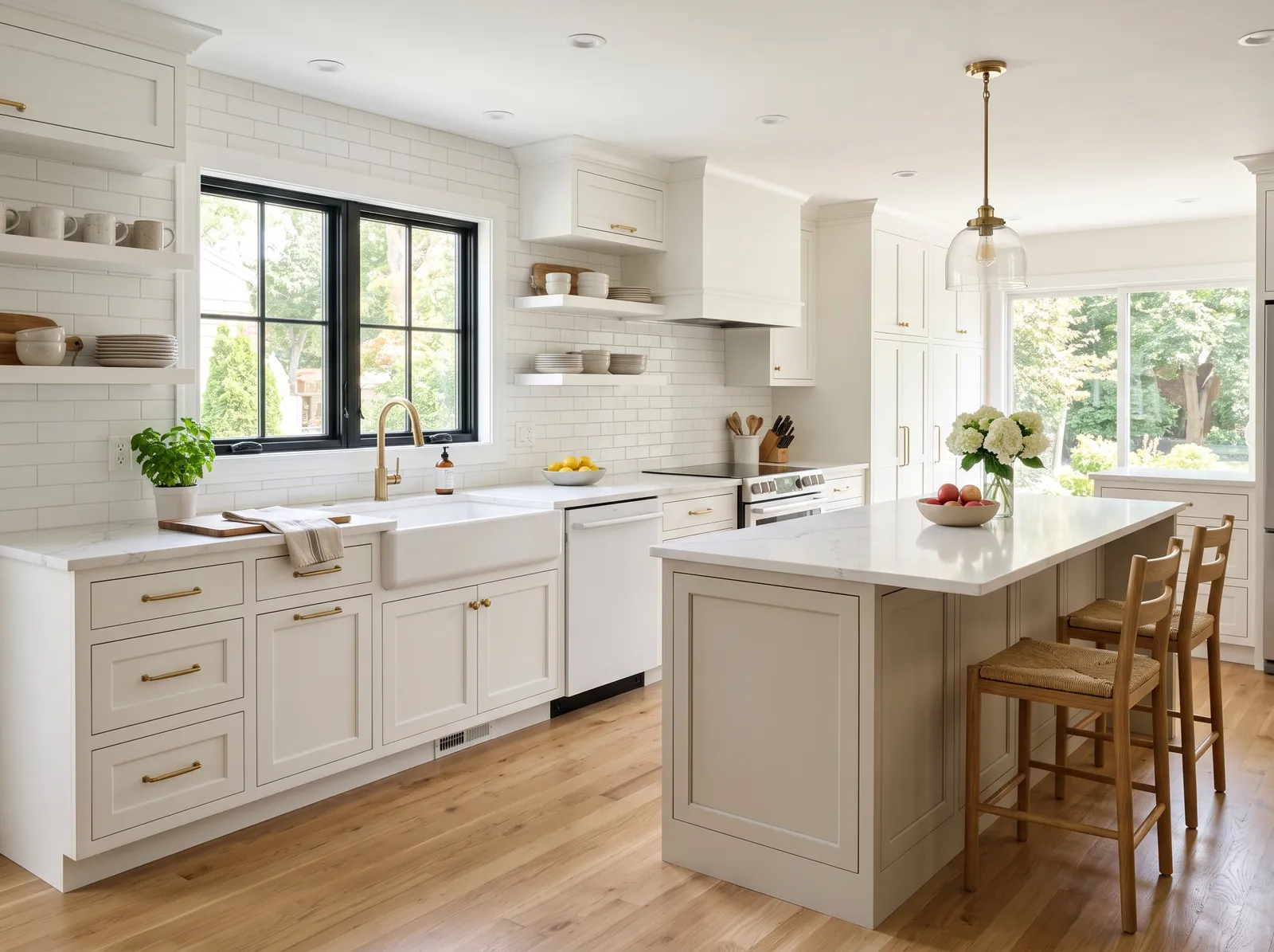 Kitchen Color Ideas — real room painted in New House White