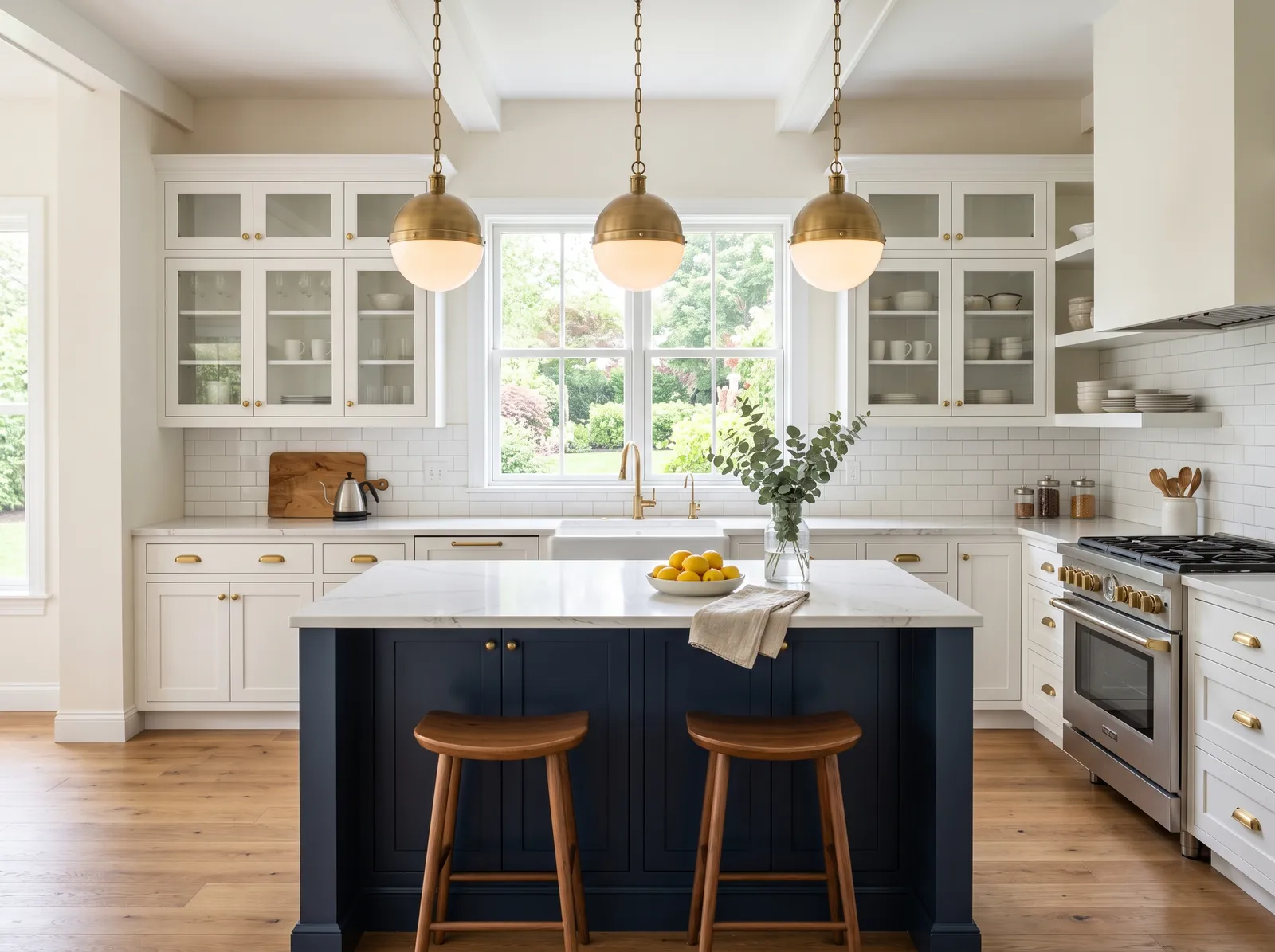 Kitchen painted in Santa's Beard — Navy Island Look