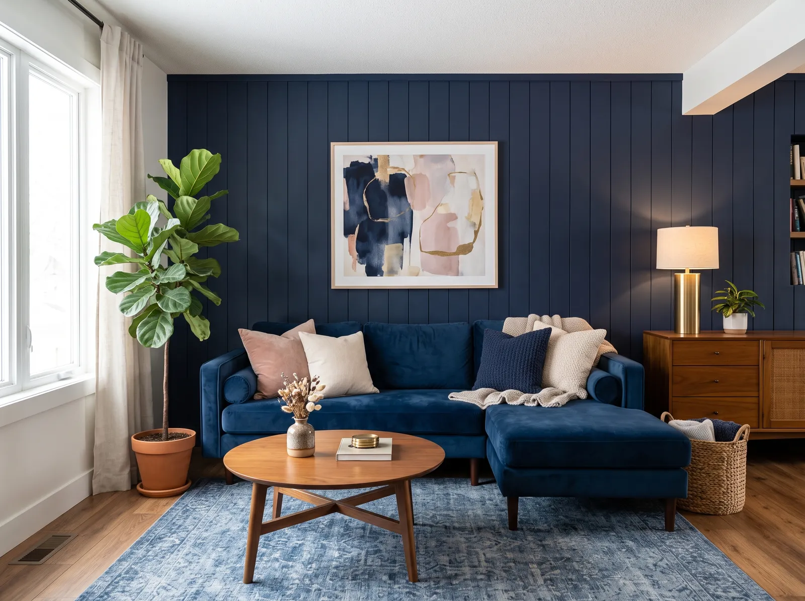 Blue painted in Nightlife — Deep Navy Velvet Corner