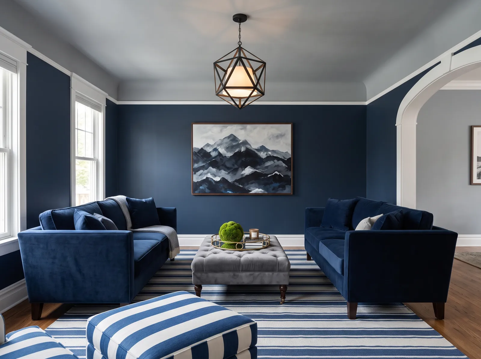 Blue painted in Wishing On A Star — Classic Navy and White