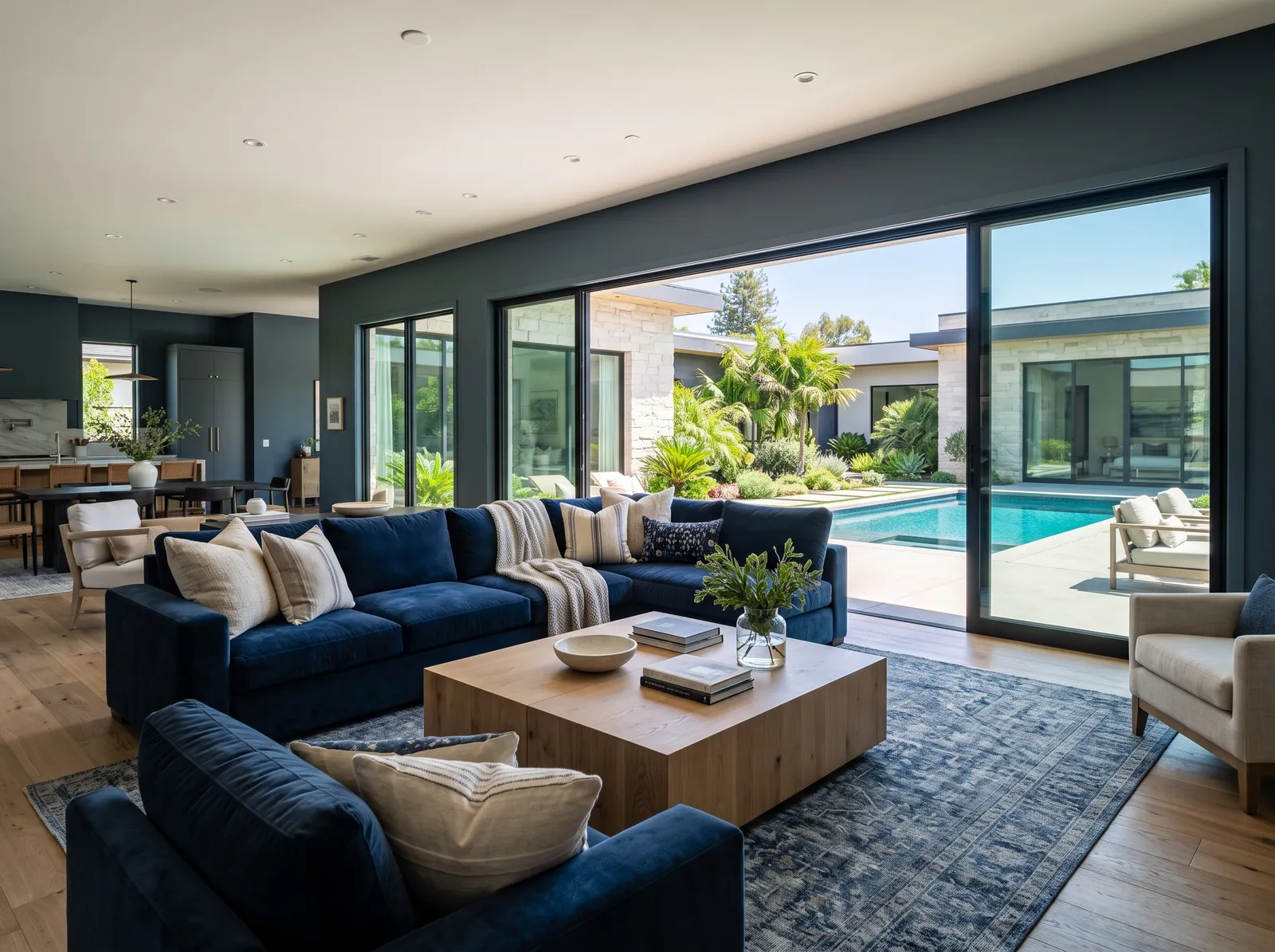 Blue painted in Sled — Deep Slate-Blue Lounge