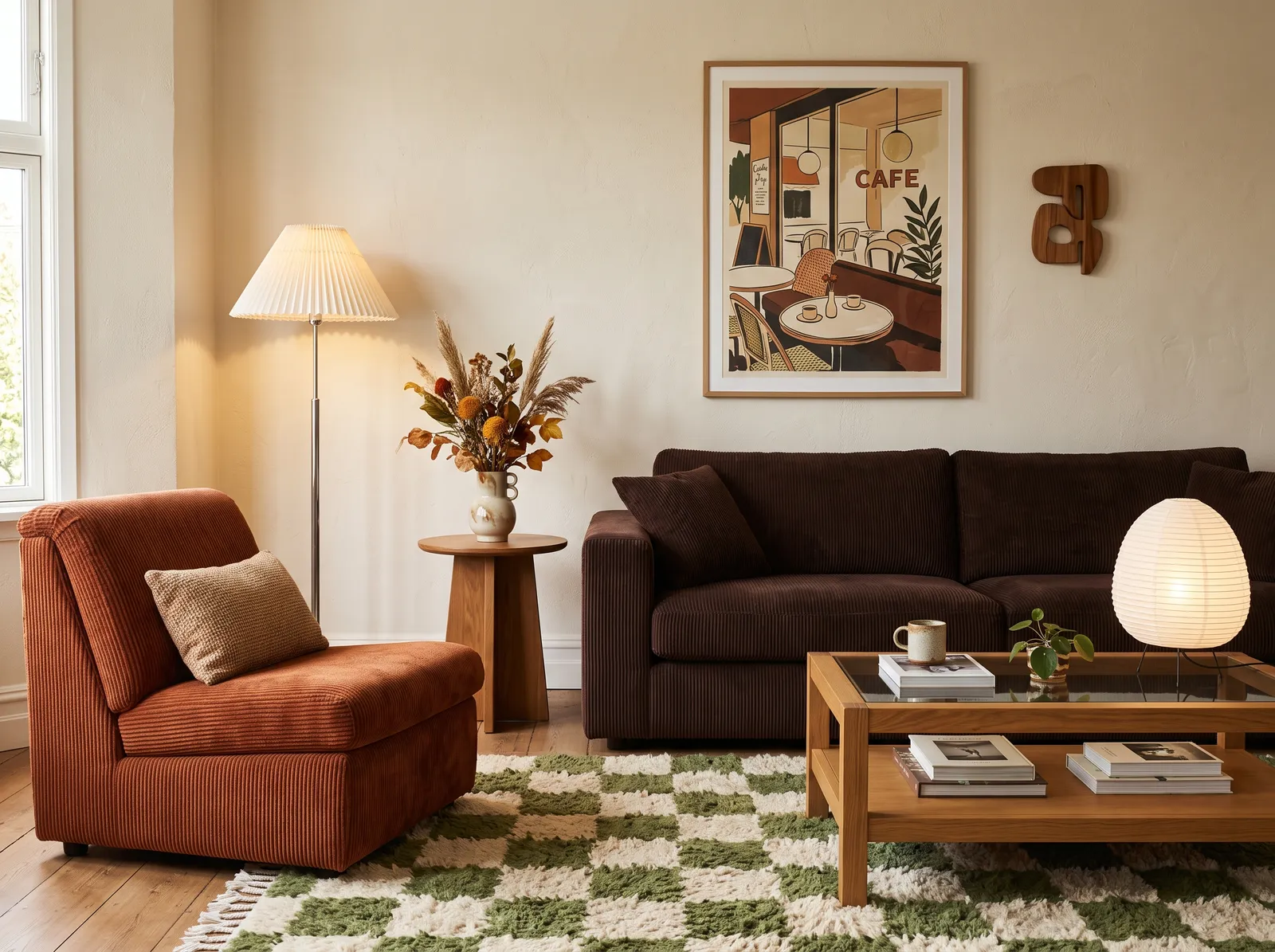 Brown Furniture painted in Ash — Creamy Plaster Walls With Rust and Brown