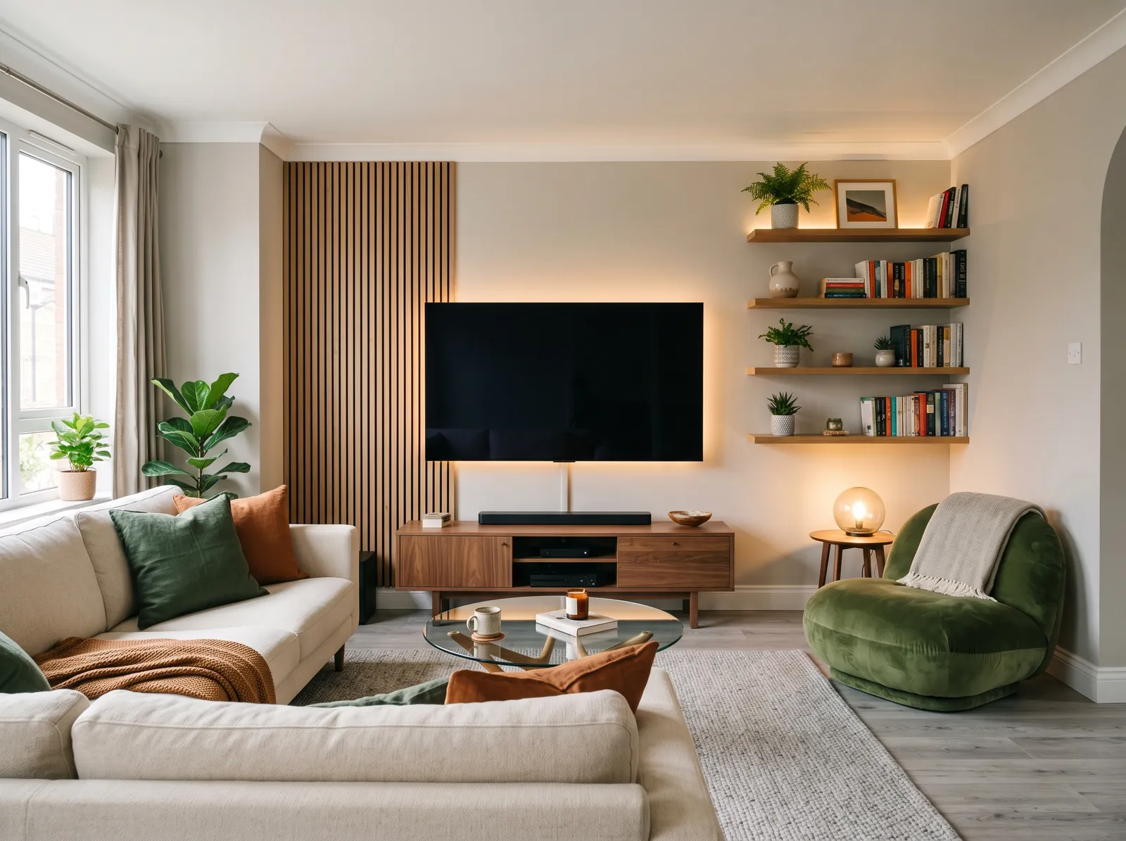 Brown Furniture painted in Modern Gray — Warm Greige Behind Wood and Brown