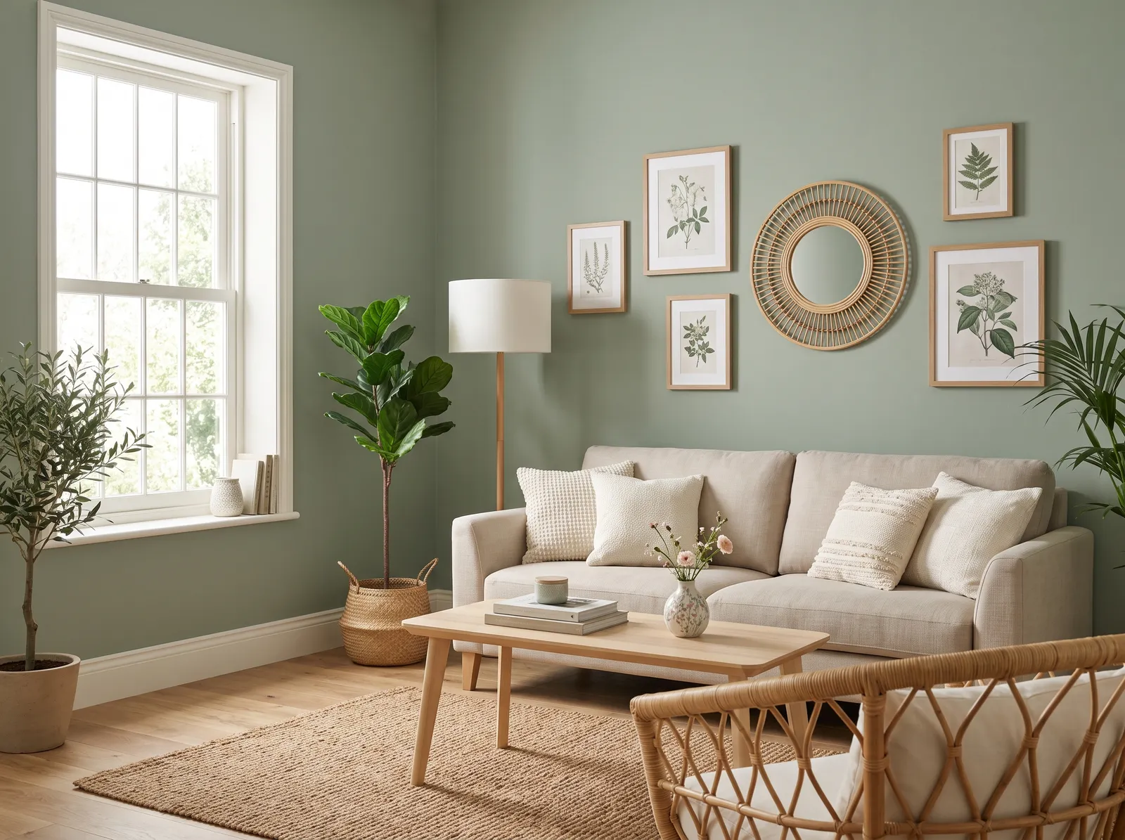 Green painted in Herb Bouquet — Light Sage Full of Plants
