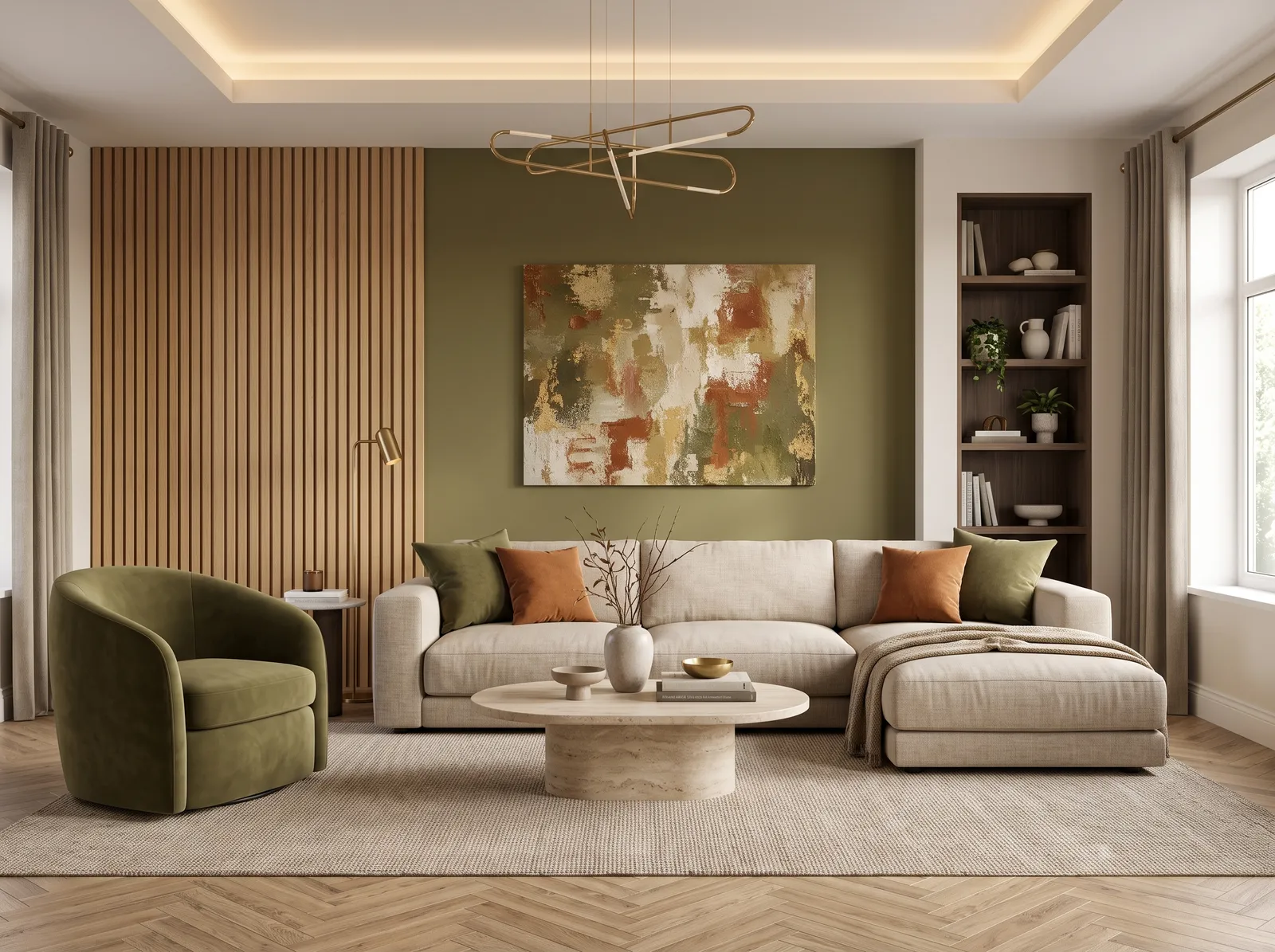 Green painted in Portsmouth Olive — Deep Olive, Modern and Grounded
