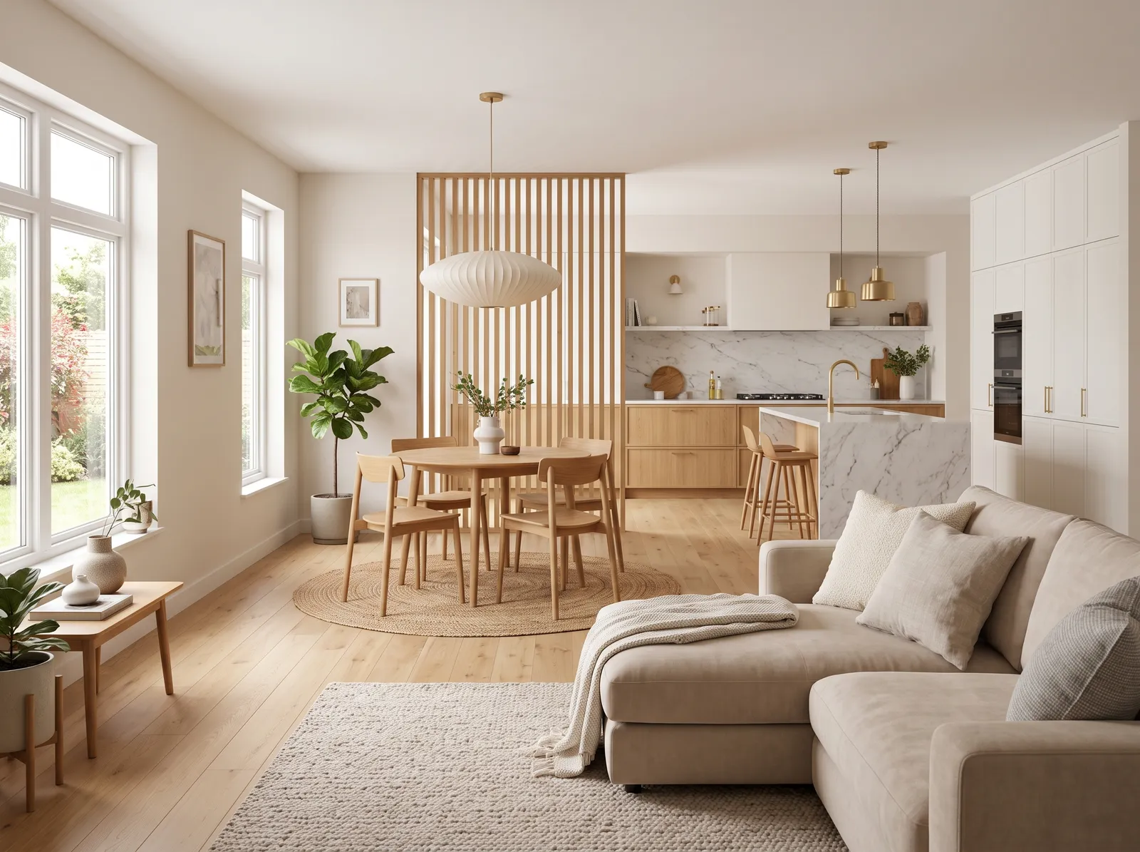 Open-Plan painted in Flurries — Calm Japandi Cream
