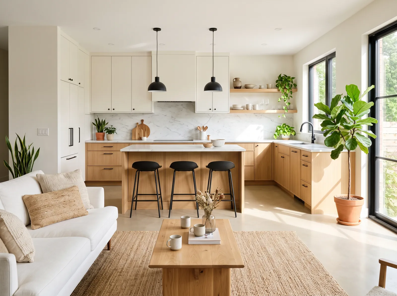 Open-Plan painted in Dove White — Dove White Everywhere