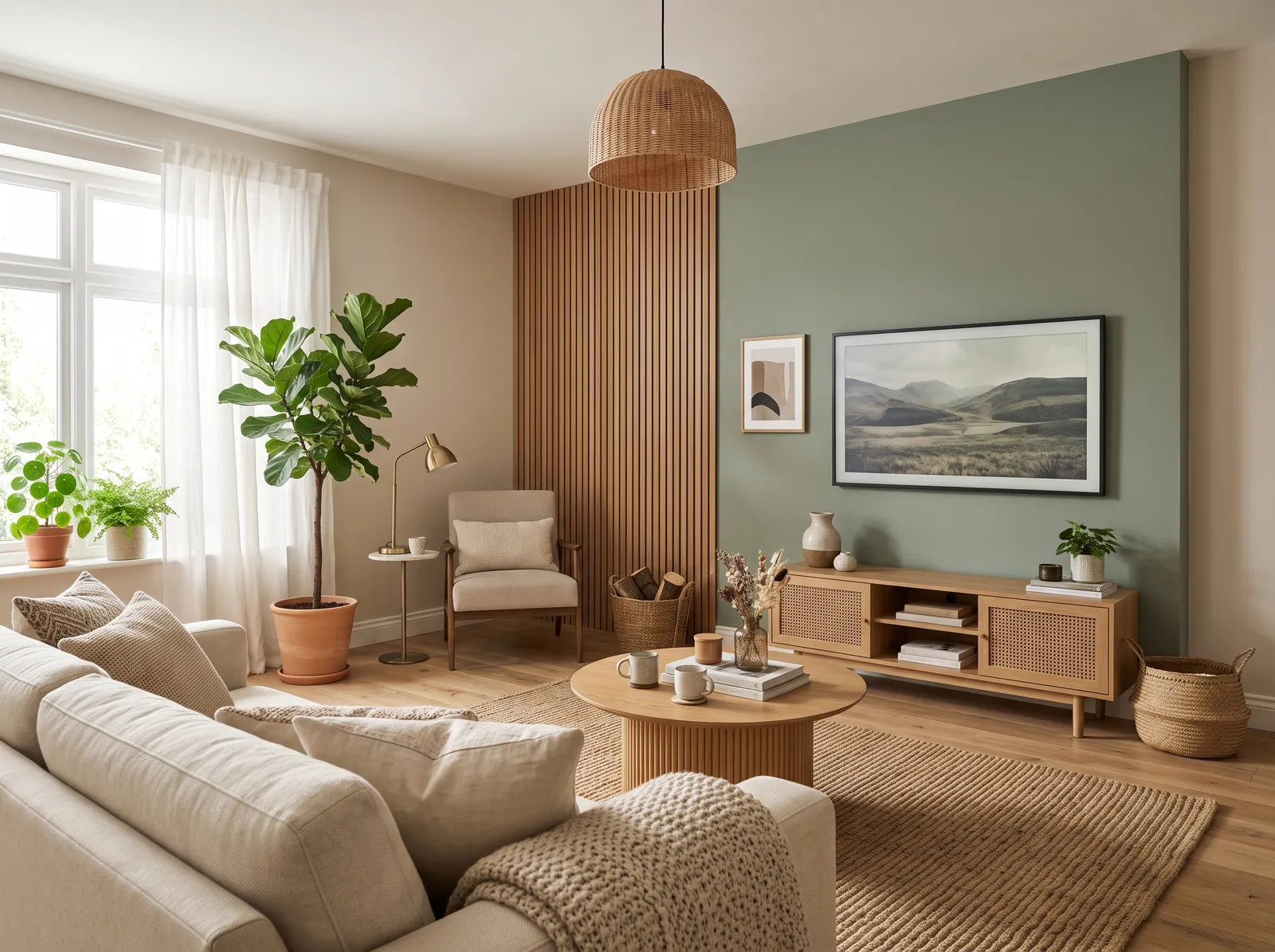 Small painted in Maybe Mushroom — Mushroom Walls, Sage Accent