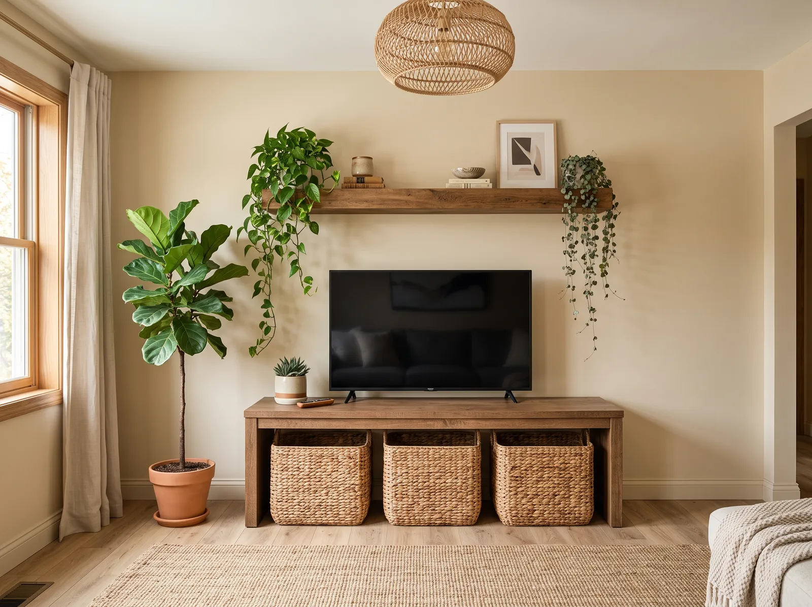 Small painted in Mission White — Earthy Beige Backdrop
