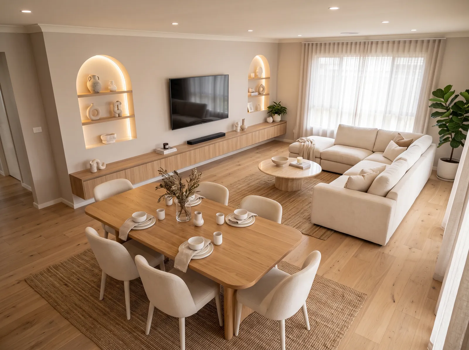 Living Room painted in Taupe of the Morning — Sand And Oak
