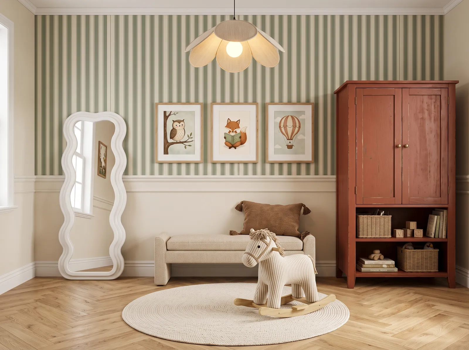 Playroom painted in Shallot Bulb — Cream and Terracotta