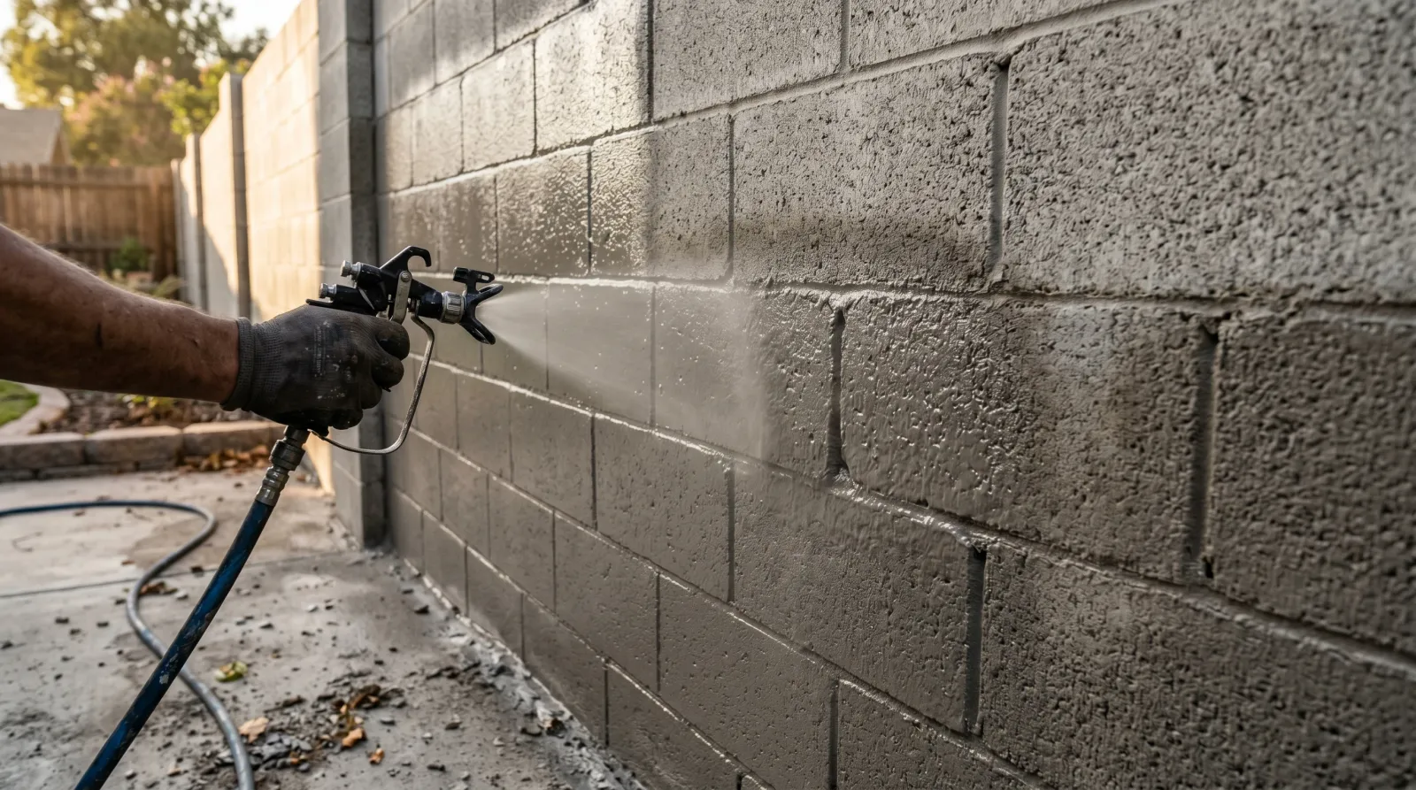 How to Spray Masonry Paint