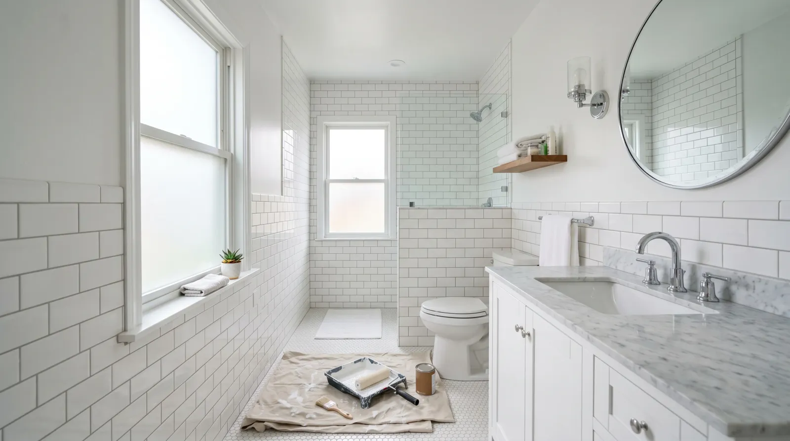How to Paint a Bathroom Ceiling