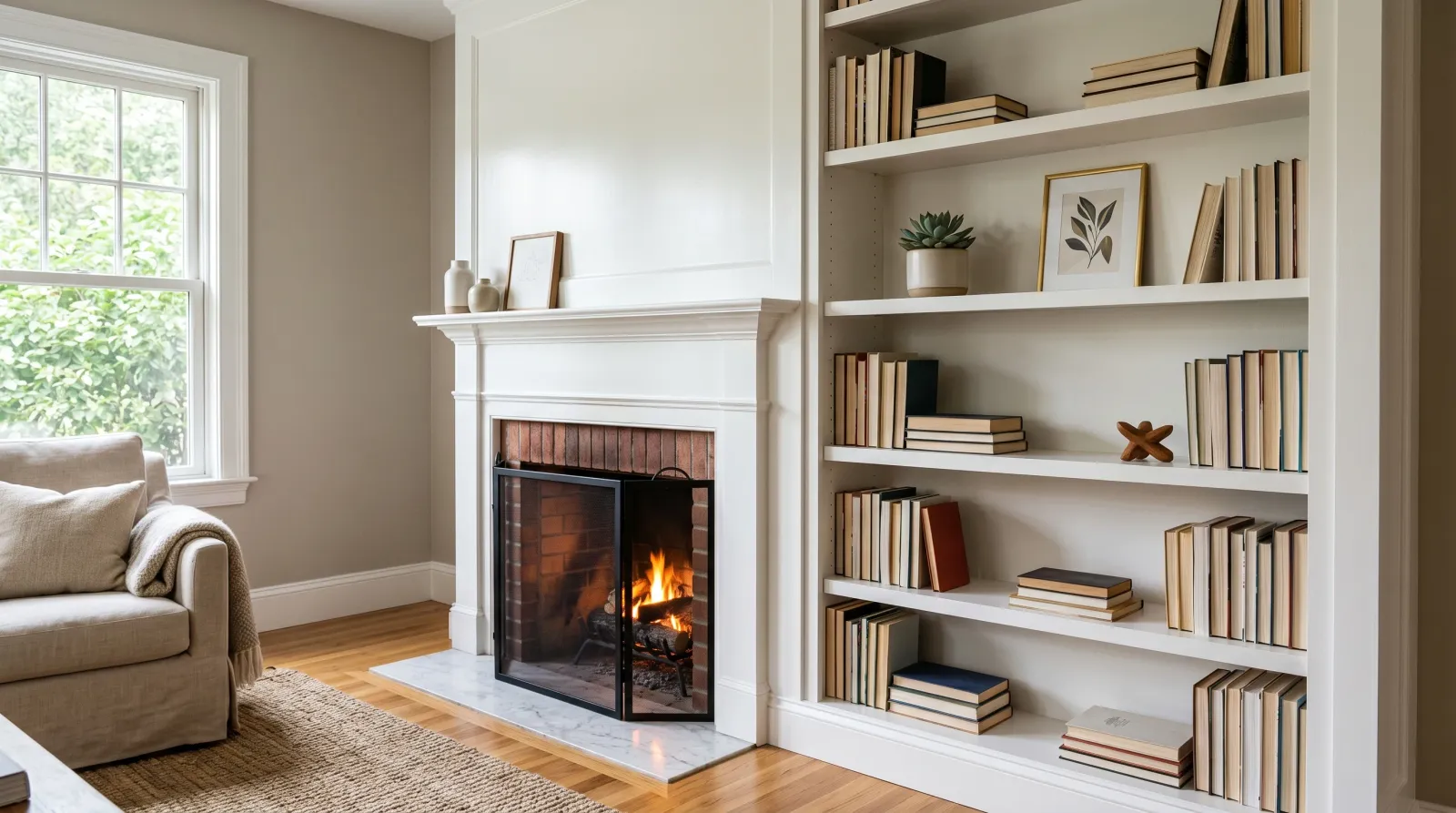 How to Paint a Built-In Bookshelf