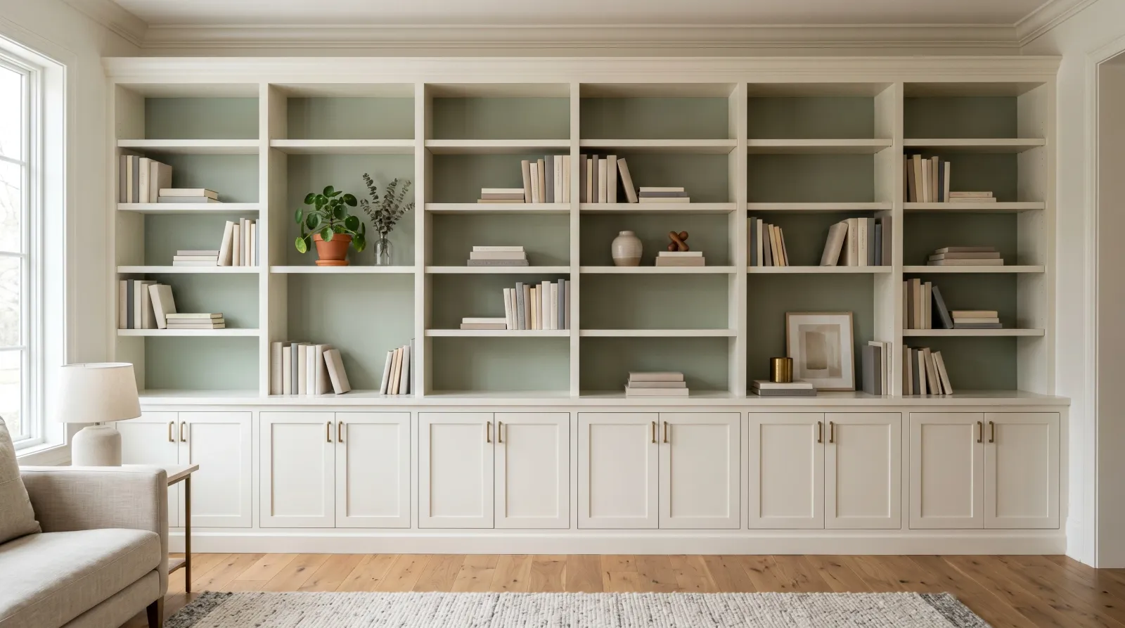 How to Paint Built-In Shelves