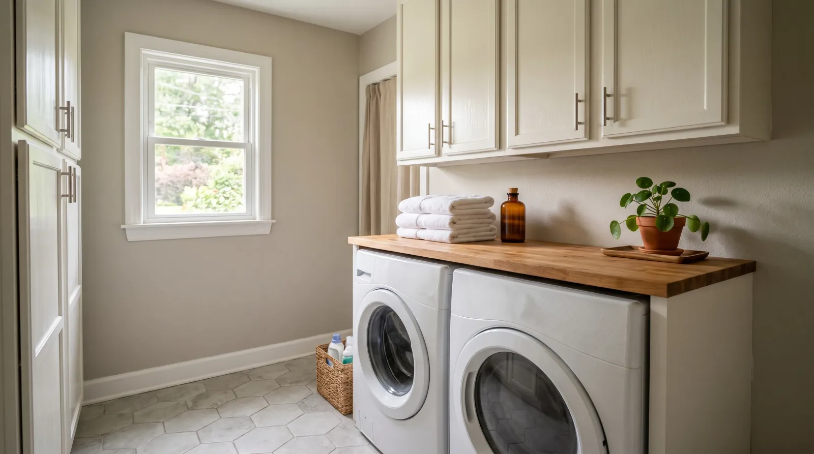 How to Paint Laundry Cabinets