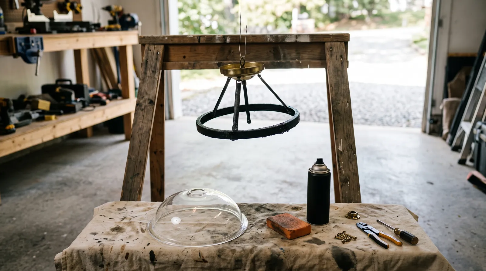 How to Spray Paint Light Fixtures