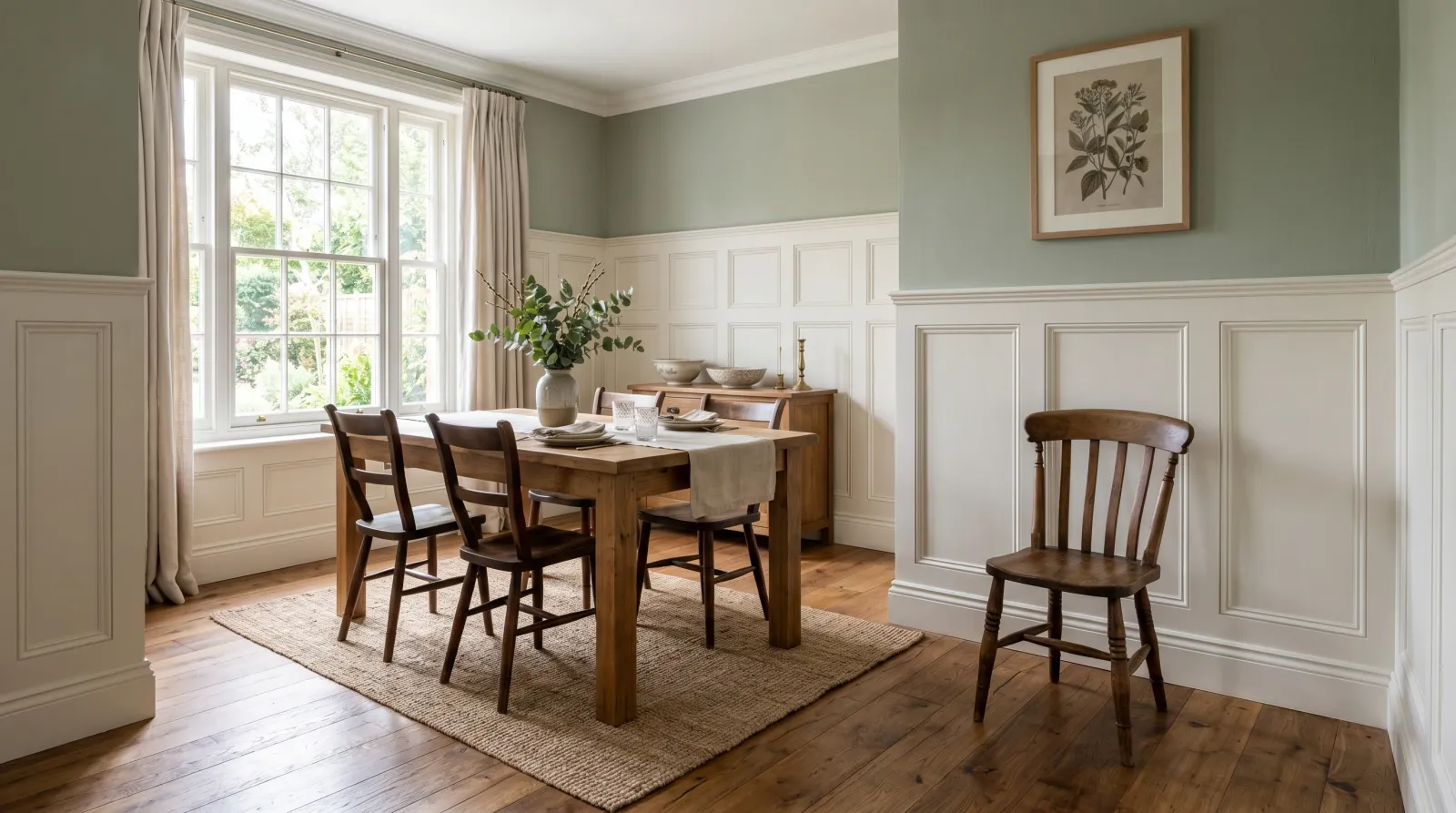 How to Paint Full Panel Wainscoting