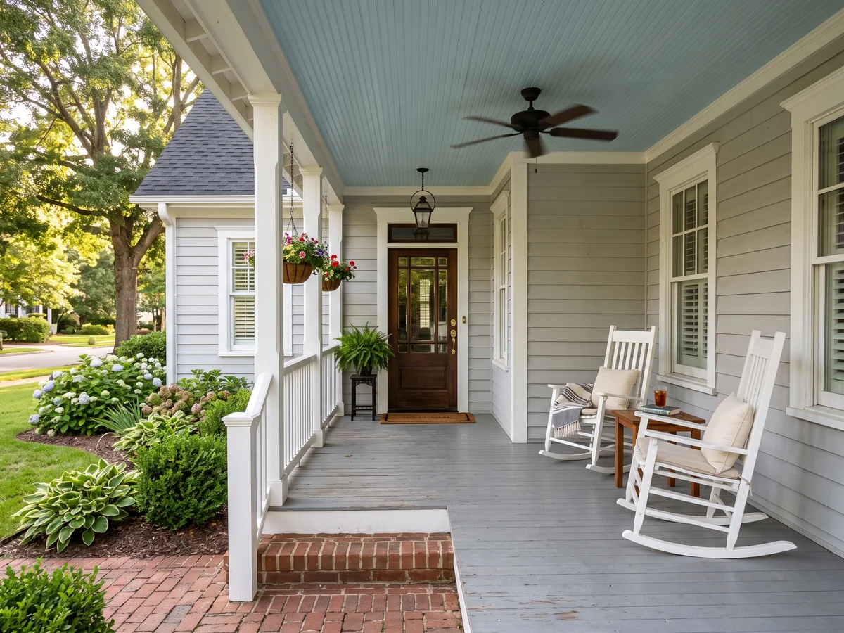 Porch: Ceiling, Floor, Steps, Railings