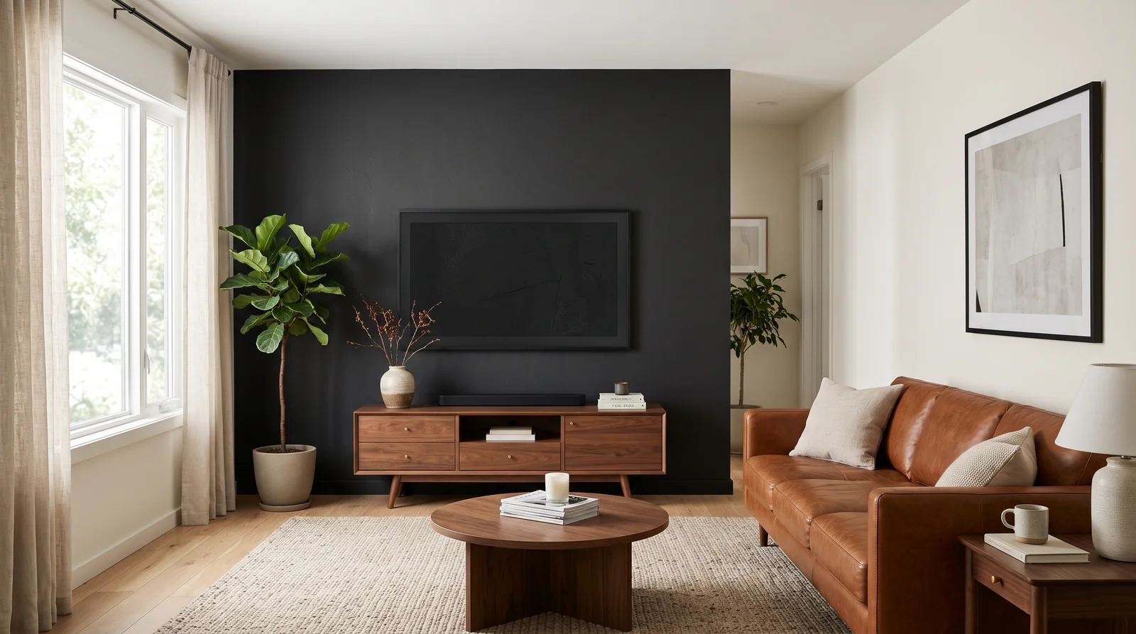 soft blacks over gray — trending accent wall colors 2026