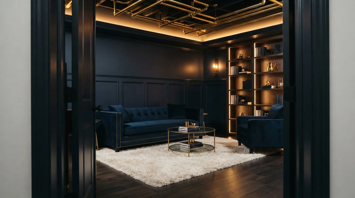 blue basement color idea — Nightlife · Portola Paints