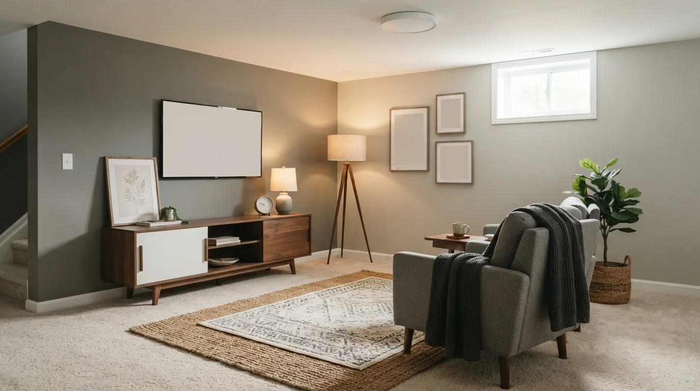 gray basement color idea — Fieldstone · Hirshfield's