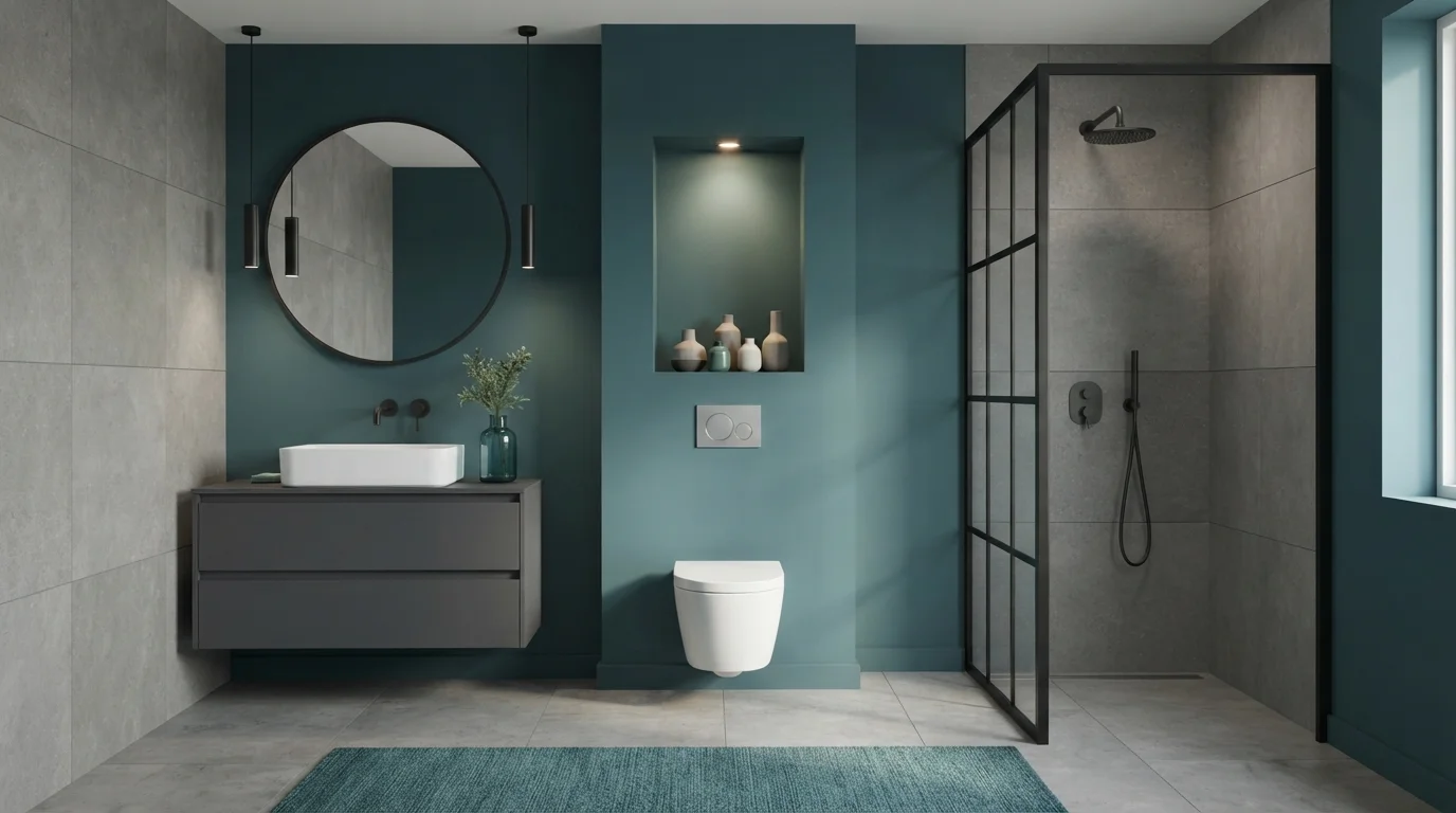 teal bathroom color idea — Kingfisher · Behr