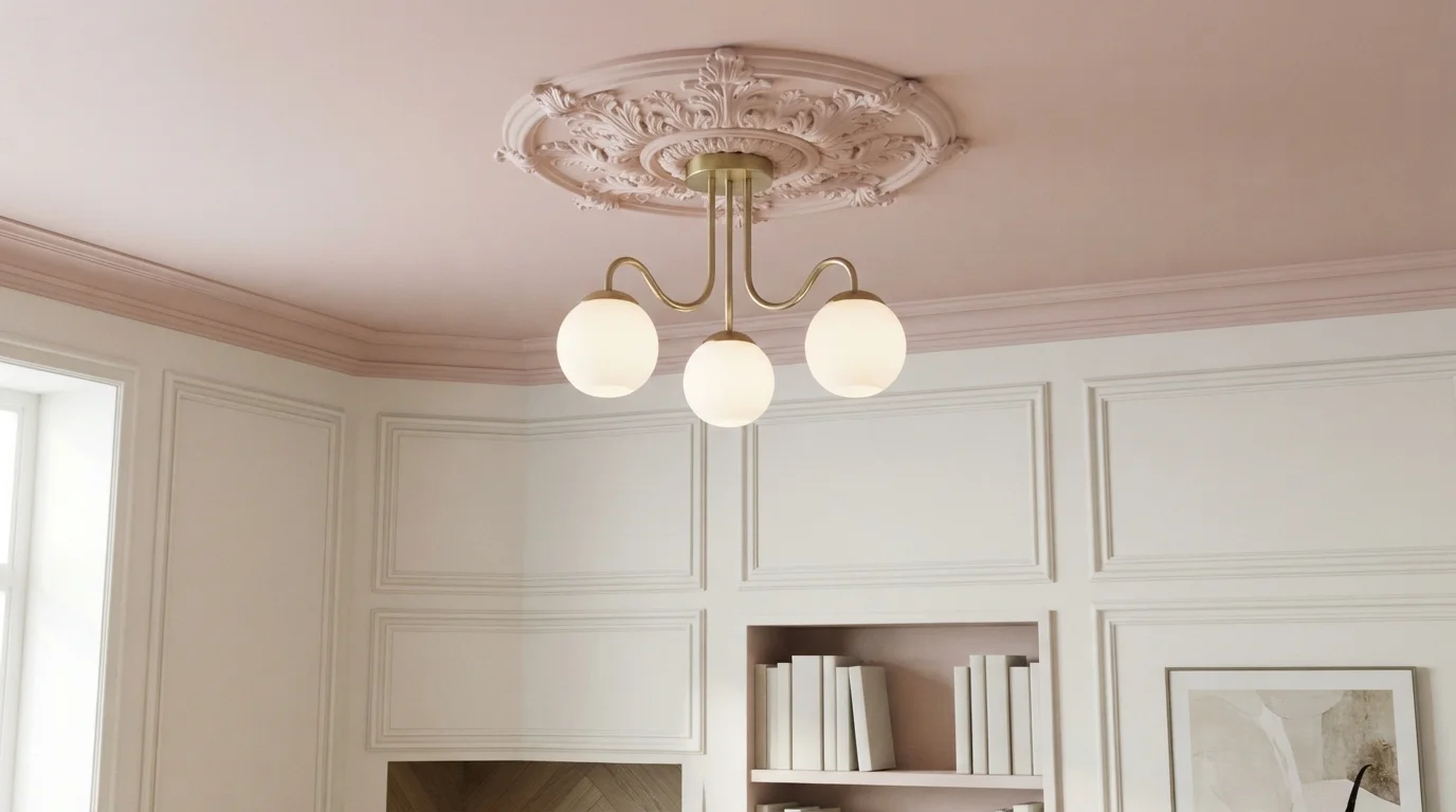 pink ceiling color idea — Cinnamon Whip · Behr