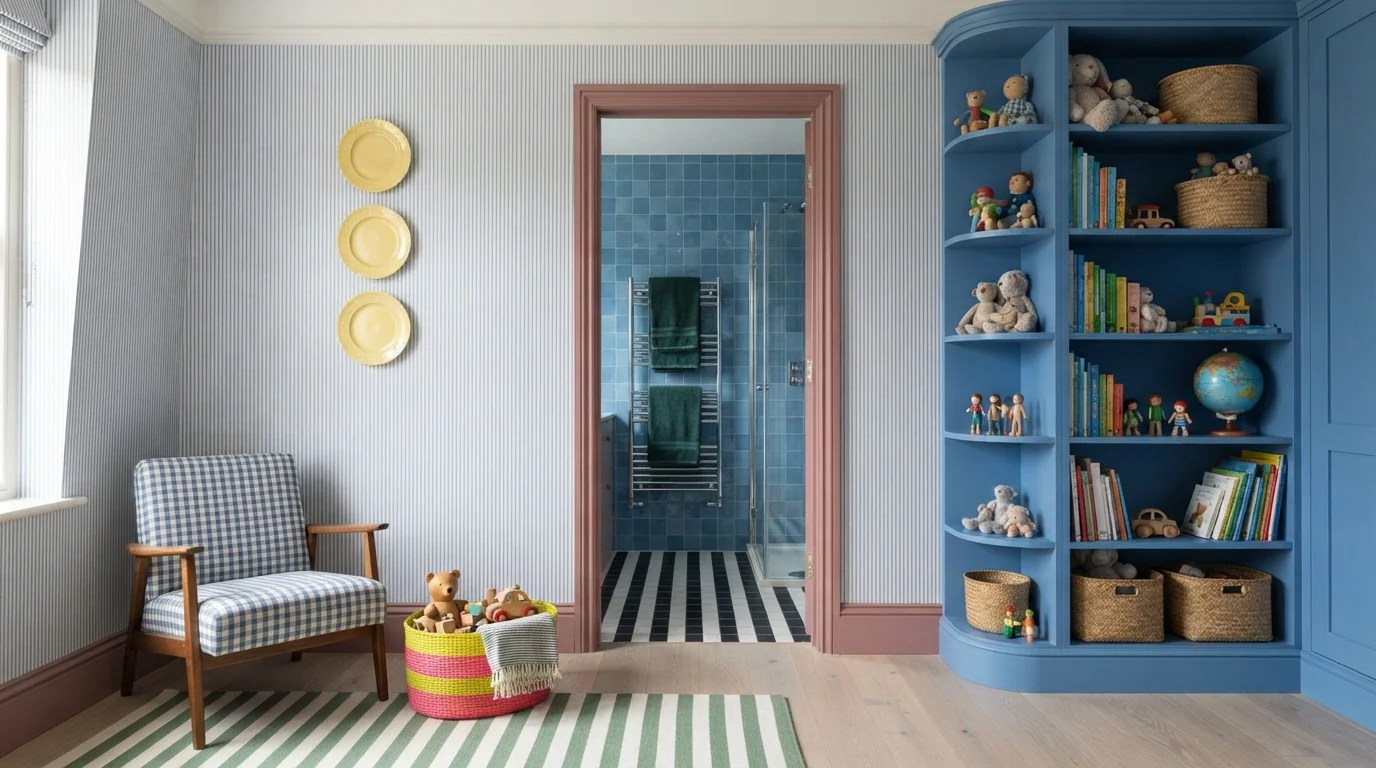 Playful Sky Blue — blue children's room painted in Blue Dart