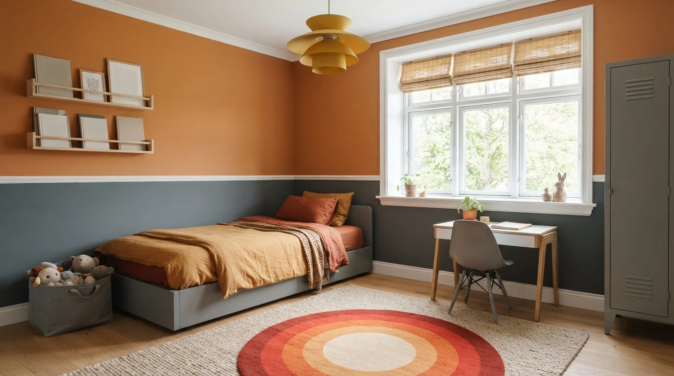 orange children's room color idea — Tiger Tail · Glidden