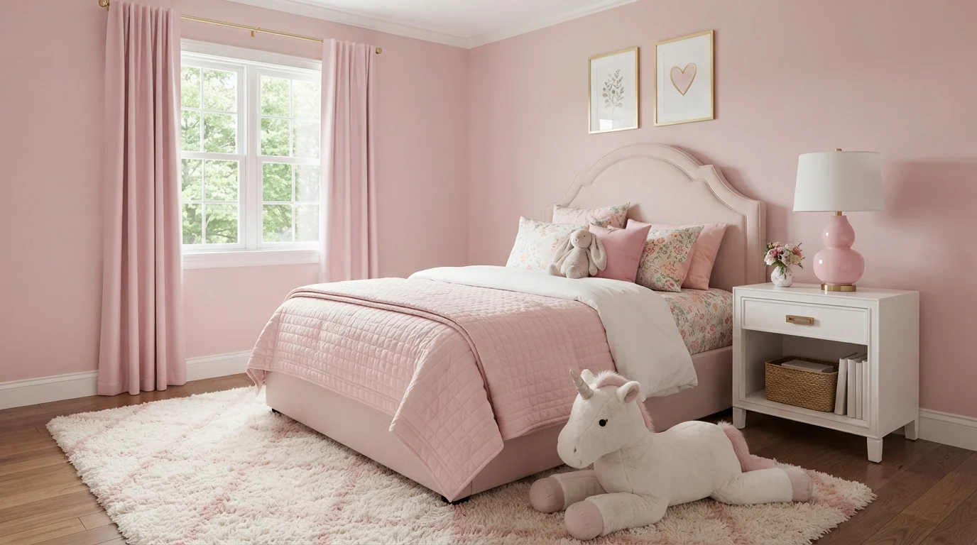 Petal Pink Dream — pink children's room painted in Acadia Bloom