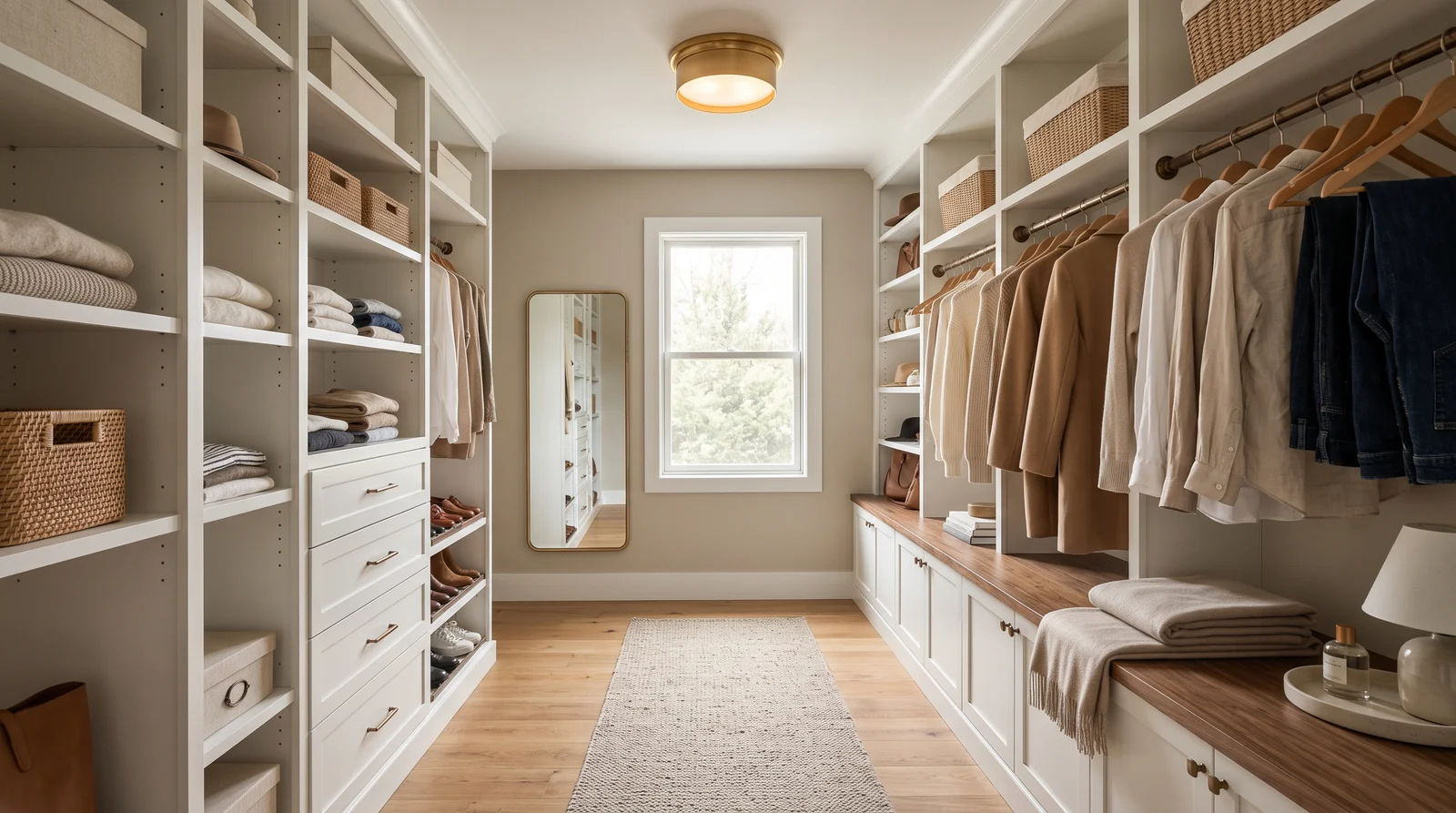 Warm Morning Greige — closet painted in Pale Oak
