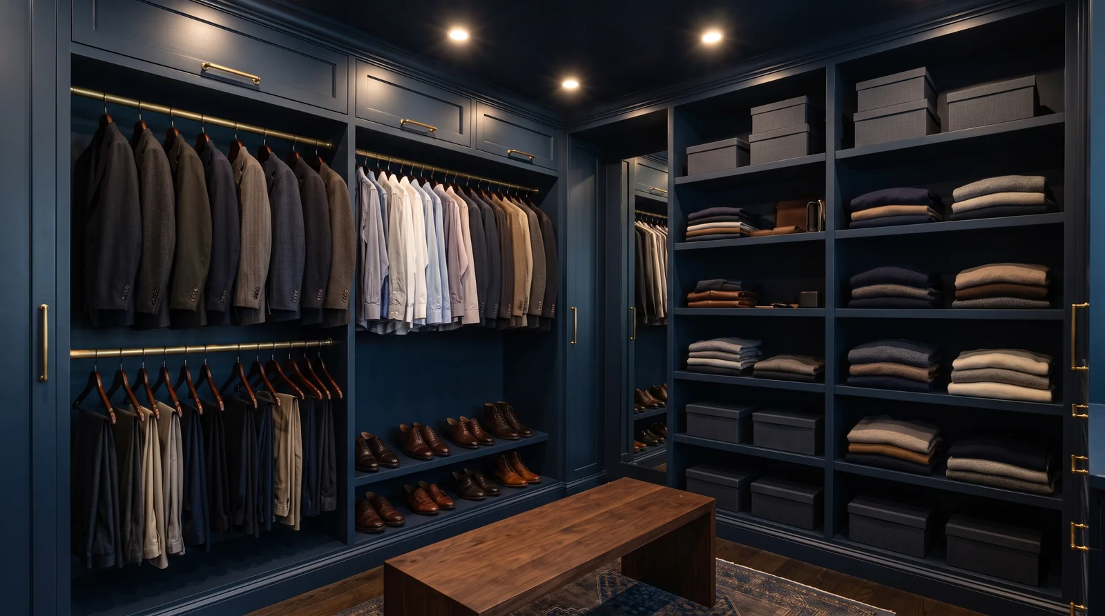 dark boutique dressing rooms — trending closet colors 2026