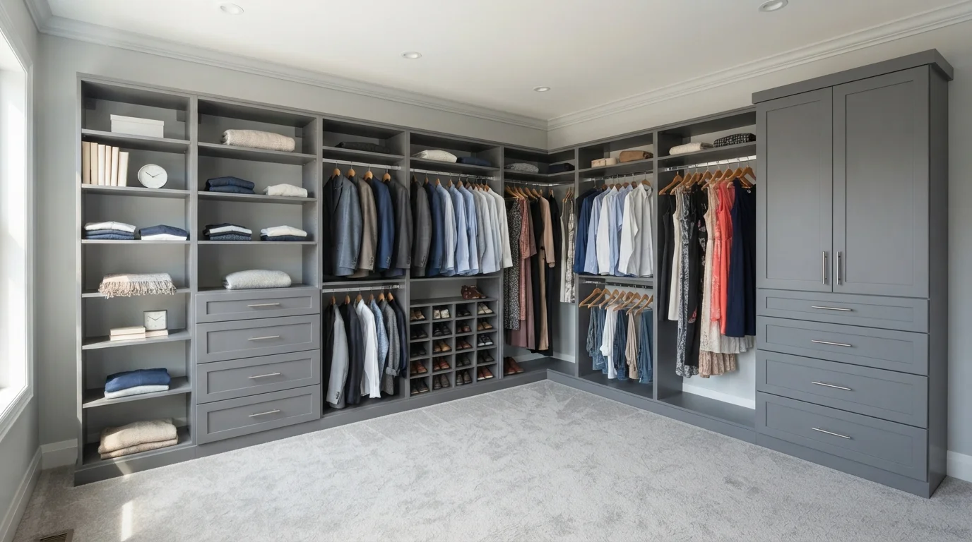gray closet color idea — French Silver · Behr