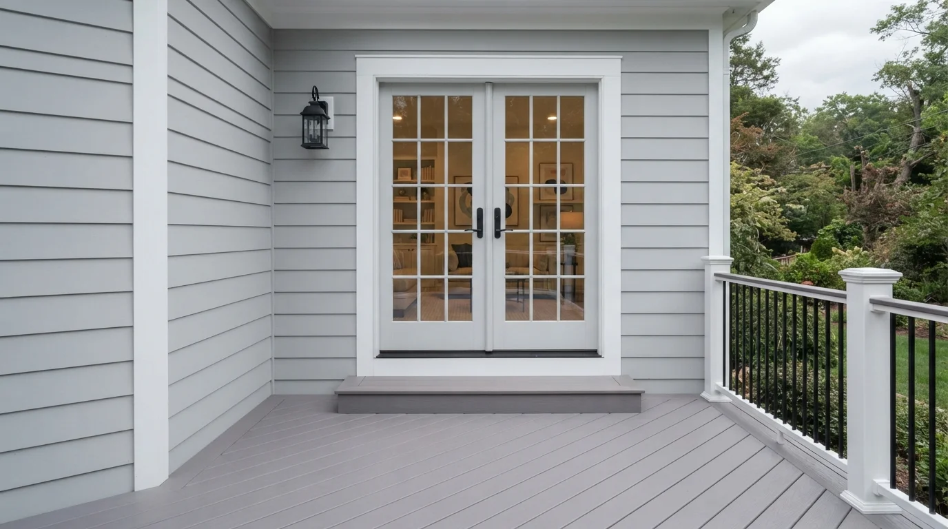 Slate Deck Retreat — gray deck painted in Lilac Fields