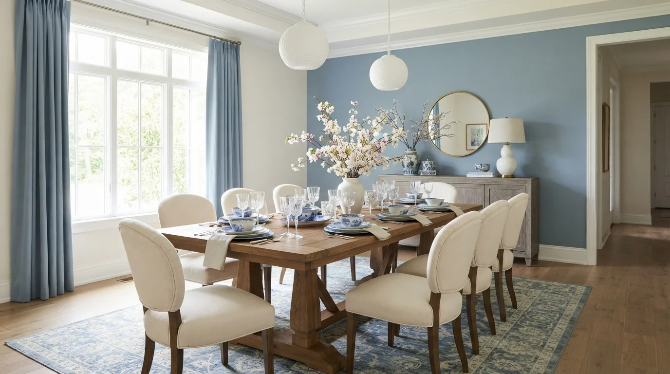 blue dining room color idea — Frozen Lake · Dunn-Edwards