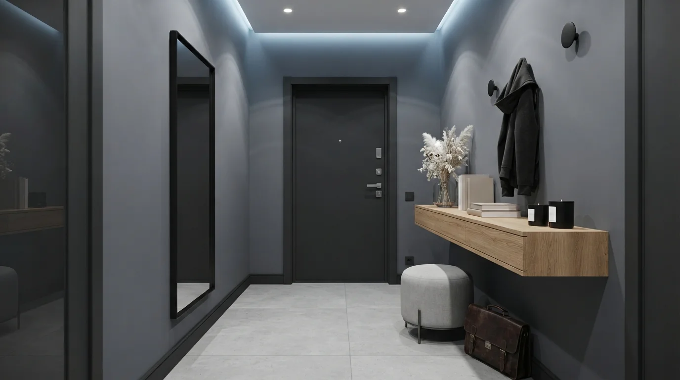 gray entryway color idea — Thunderstorm · Kompozit