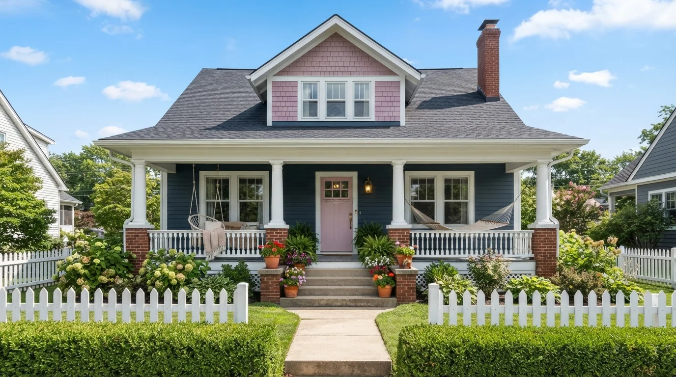 Classic Slate Harbor — blue exterior house painted in Blue Fedora