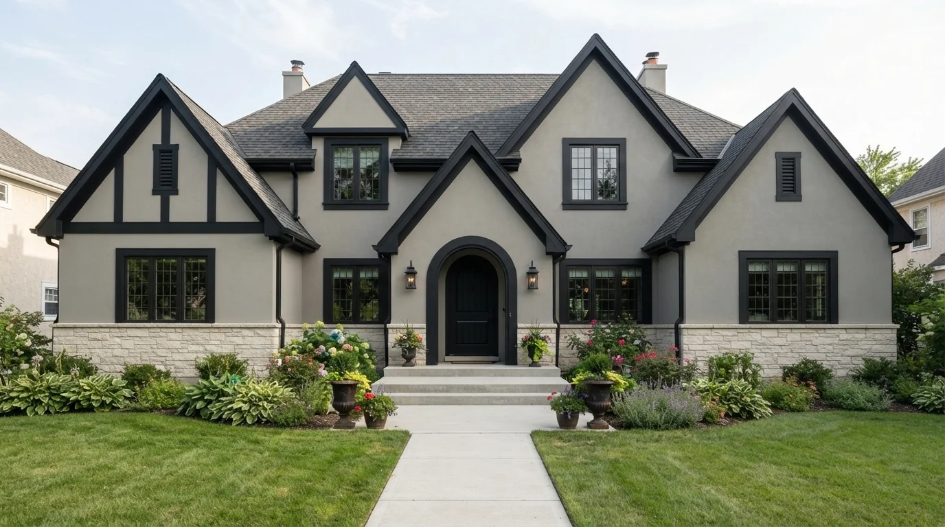 gray exterior color idea — Phoenix Fossil · PPG / Glidden