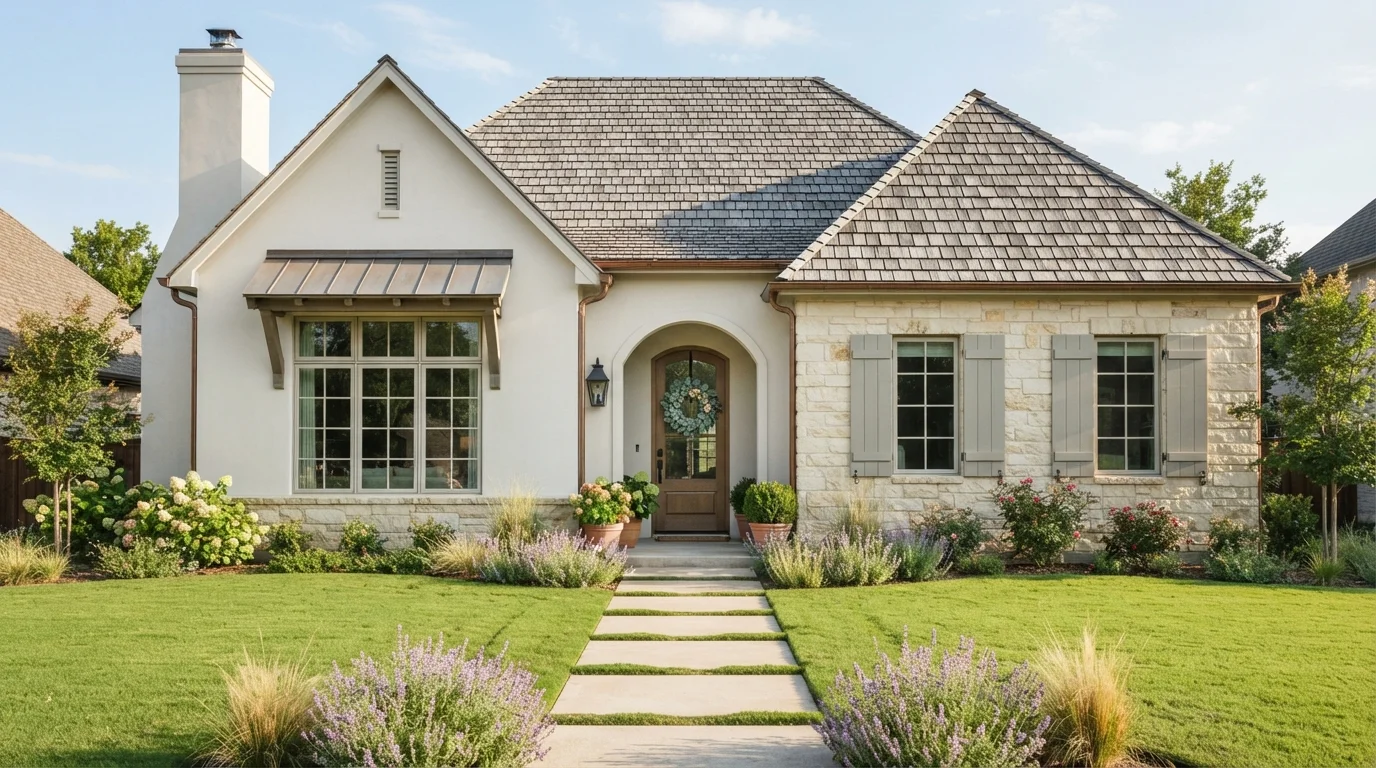 Cottage Warm White — white exterior house painted in Wedding White
