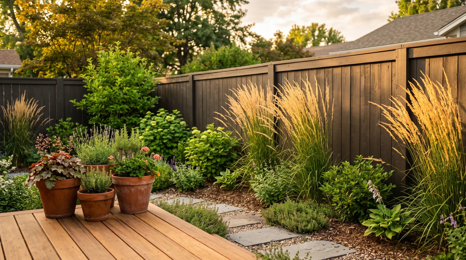 near-blacks with warm undertones — trending fence colors 2026