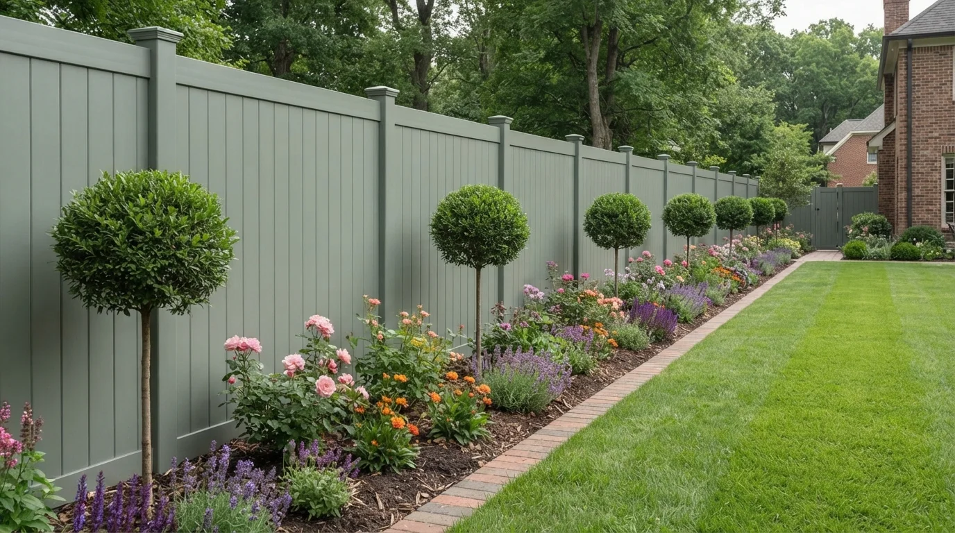 Sage Garden Boundary — green fence painted in Lottery Winnings