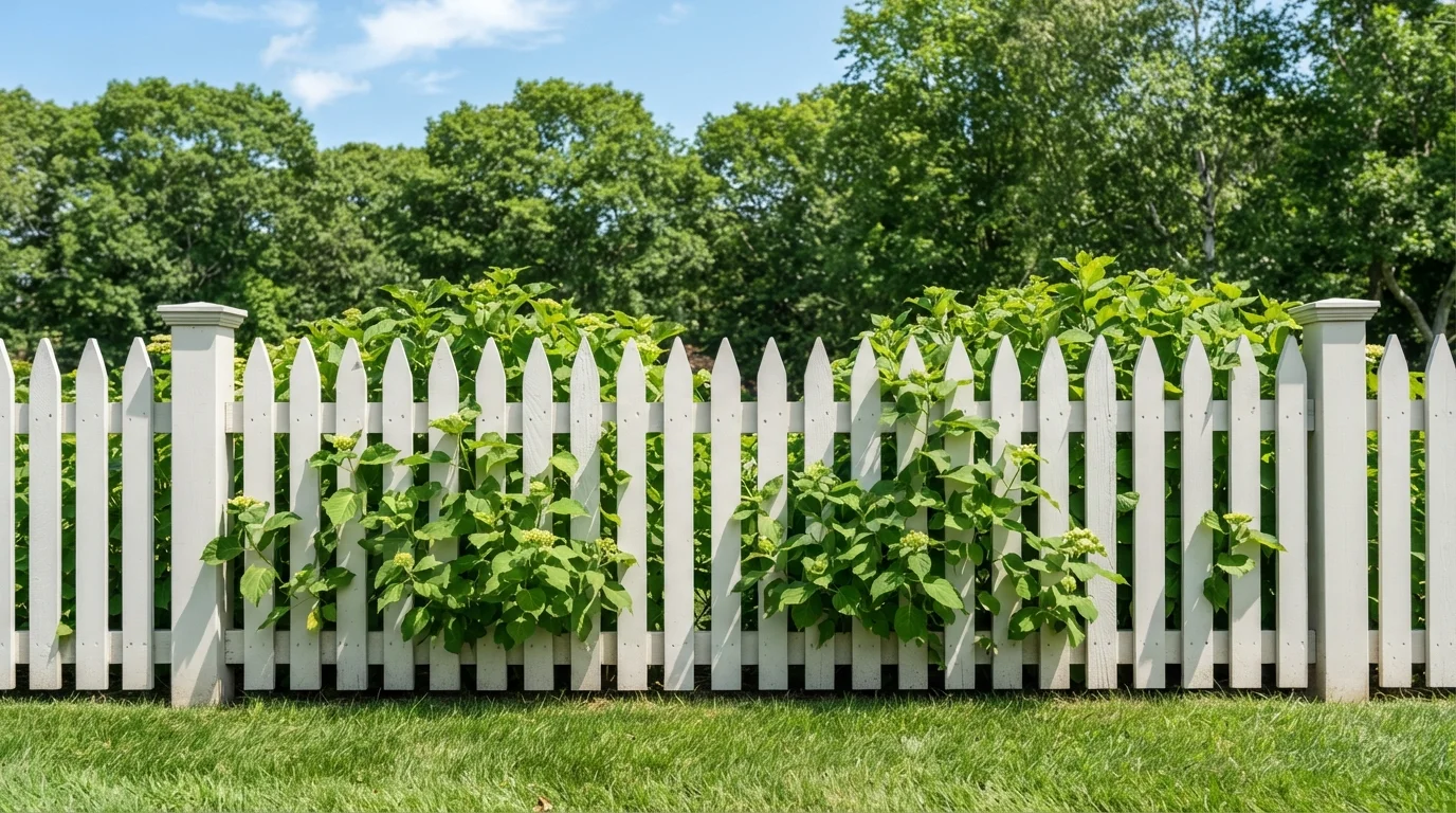 Classic White Picket — white fence painted in Sweet Vanilla