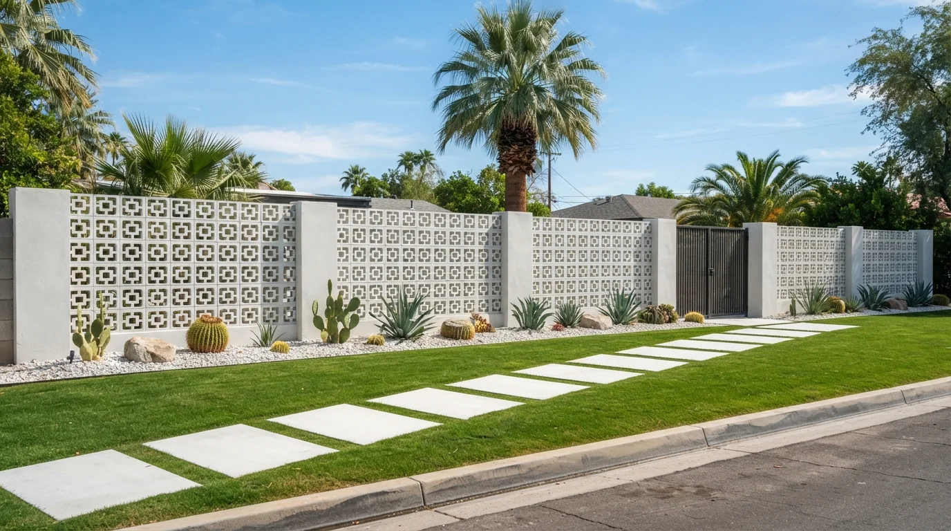 Palm Springs Modern — white fence painted in White Daisy