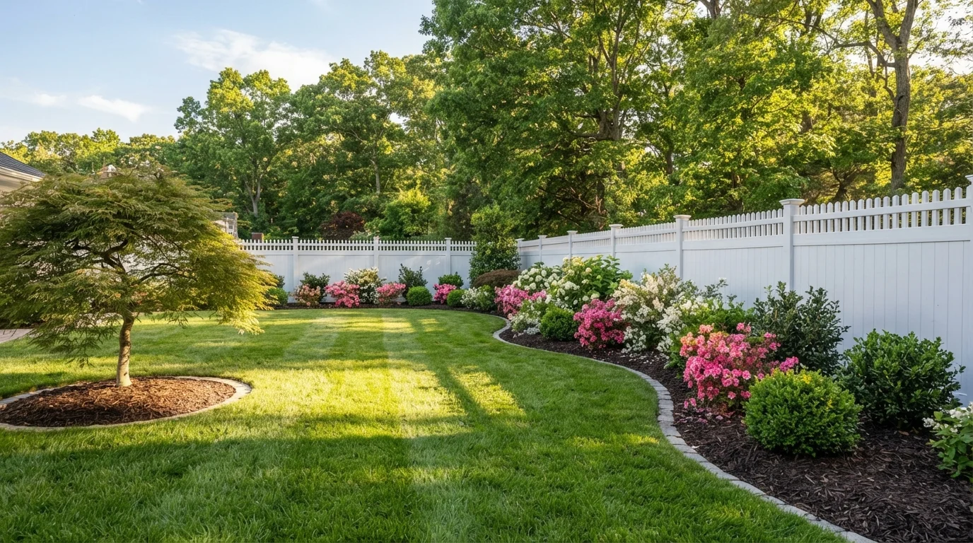 Classic White Garden Fence — white fence painted in Twinkle