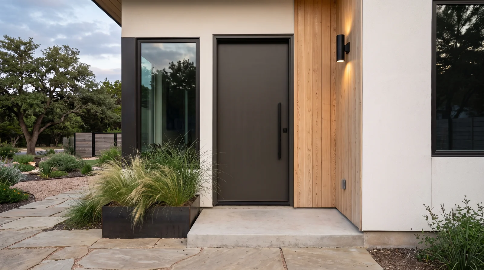 earthy bronze and brown — trending front door colors 2026