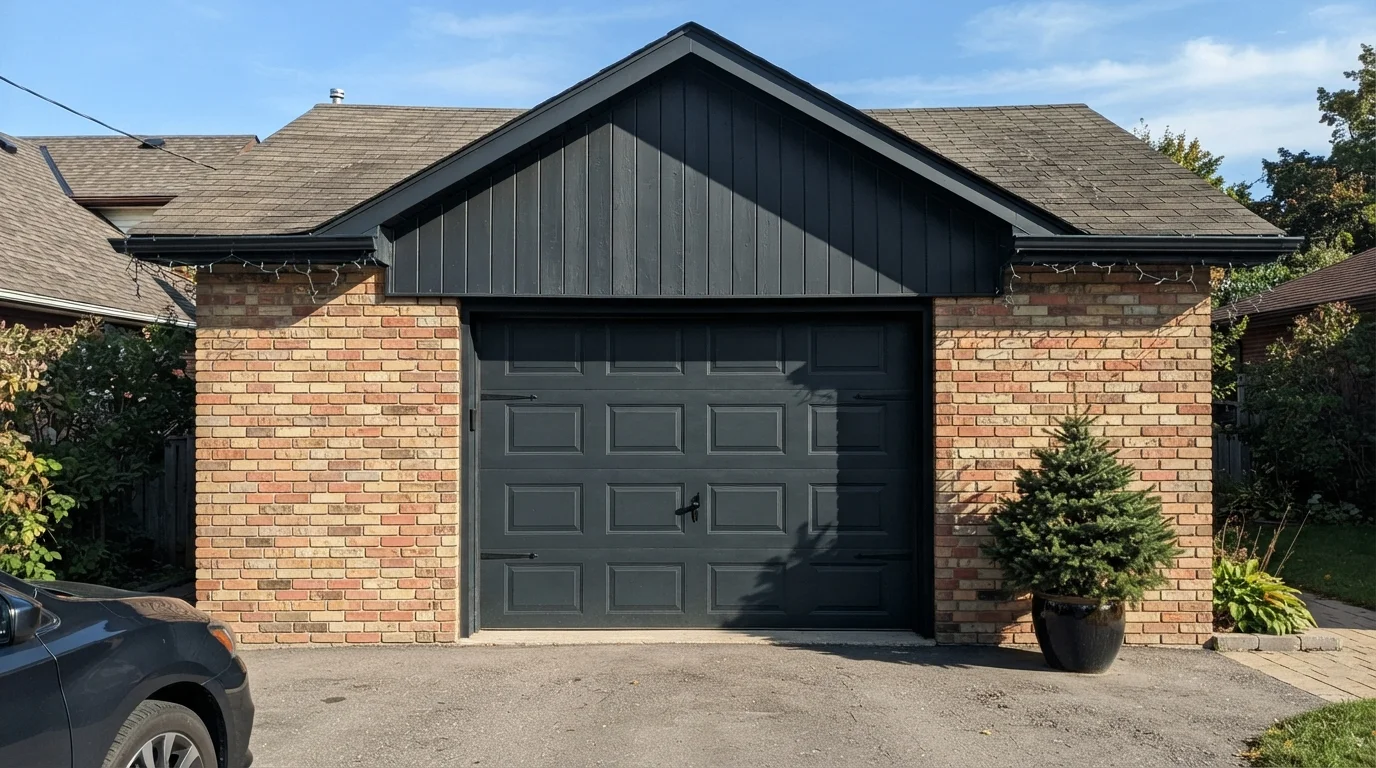 black garage door color idea — Tempest's Teapot · Valspar