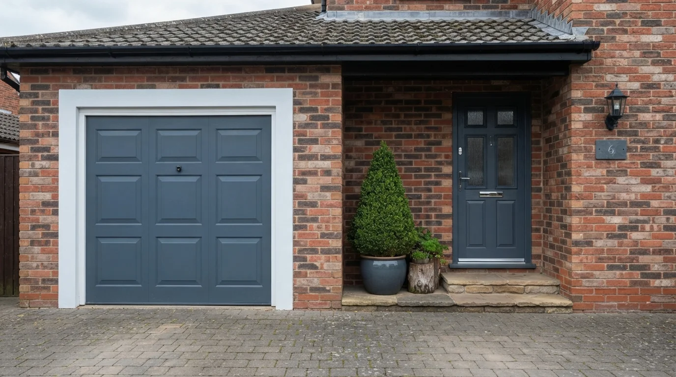 blue garage door color idea — Major Tom · C2 Paint