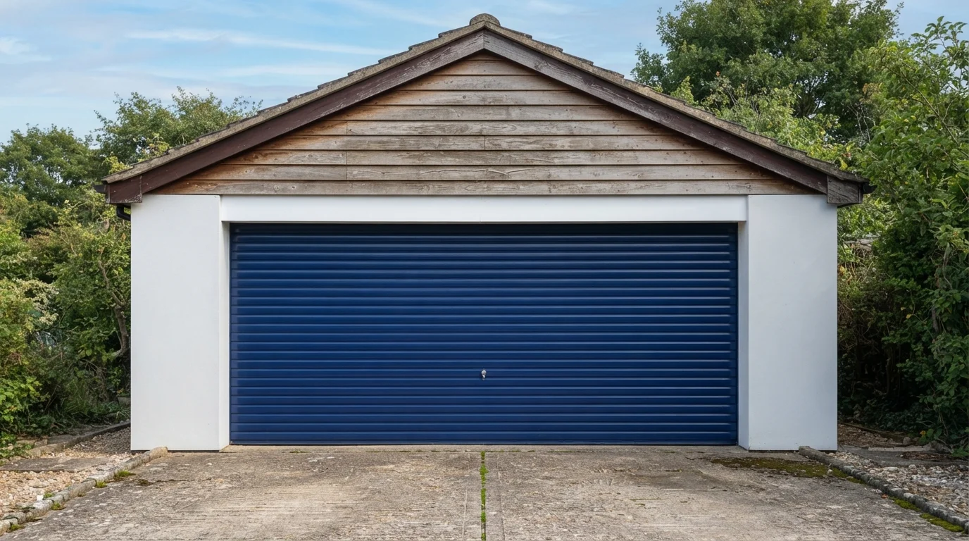 Cobalt Garage Accent — blue garage door painted in Blue